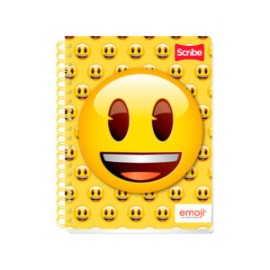 Cuaderno profesional Emoji, 100 hojas, doble espiral.