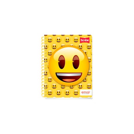 Cuaderno profesional Emoji, 100 hojas, doble espiral.